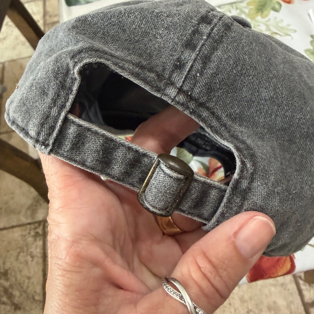 Smiley Happy Face Gray Women’s Hat Adjustable Cotton Casual - Picture 2 of 5